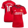 Camiseta de fútbol Manchester United Rashford 10 Primera Equipación 23-24 - Mujer